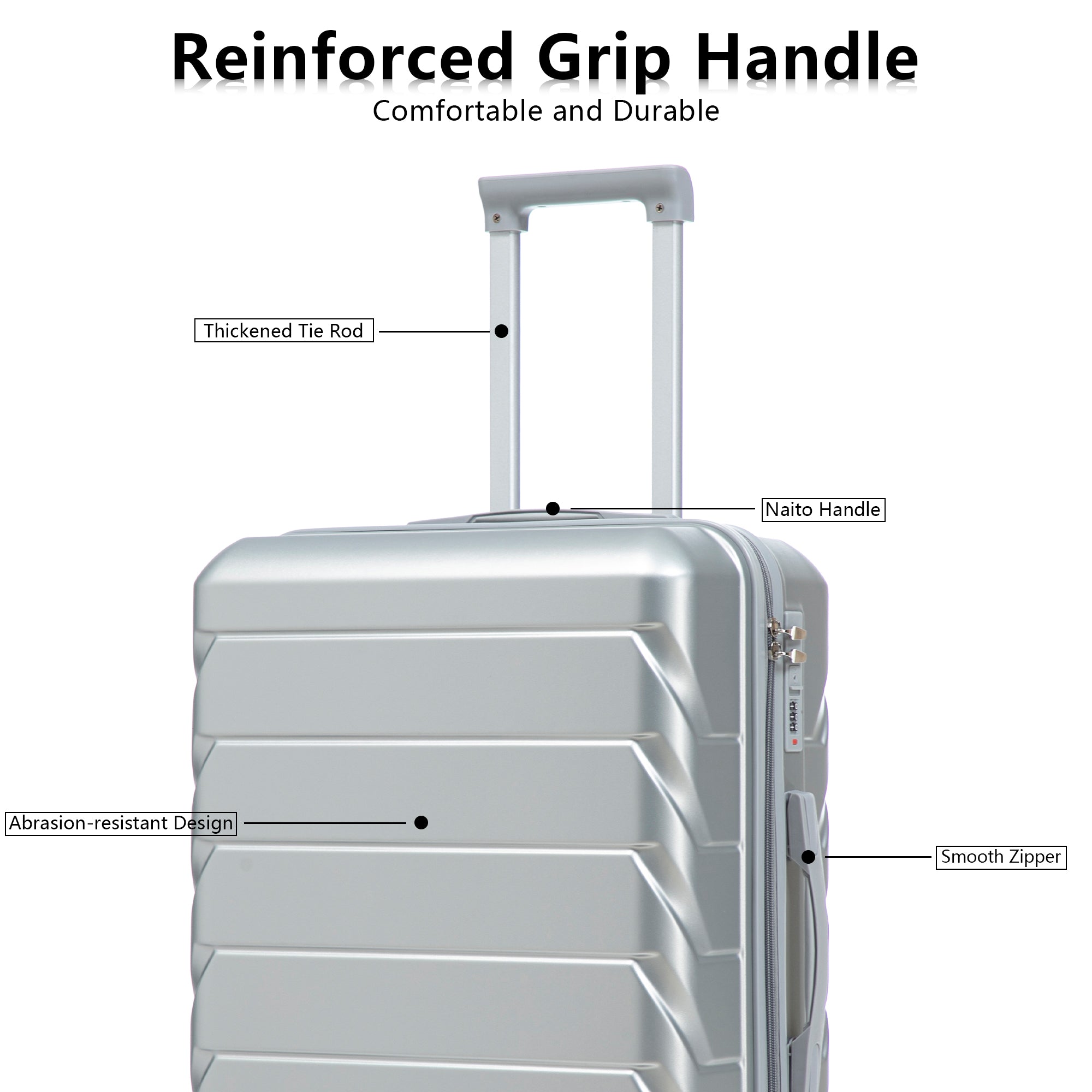 3 Piece ABS Spinner Wheel Luggage Set