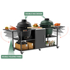 Outdoor Grill Cart for Two Big
