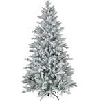 Snowy Artificial Christmas Tree with Easy Assembly