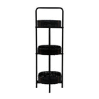 Small Handwoven Side Tables – 3-Tier Oval Organizer