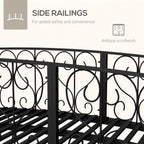 Outsunny 7' Metal Arch Garden Bridge with Safety Siderails