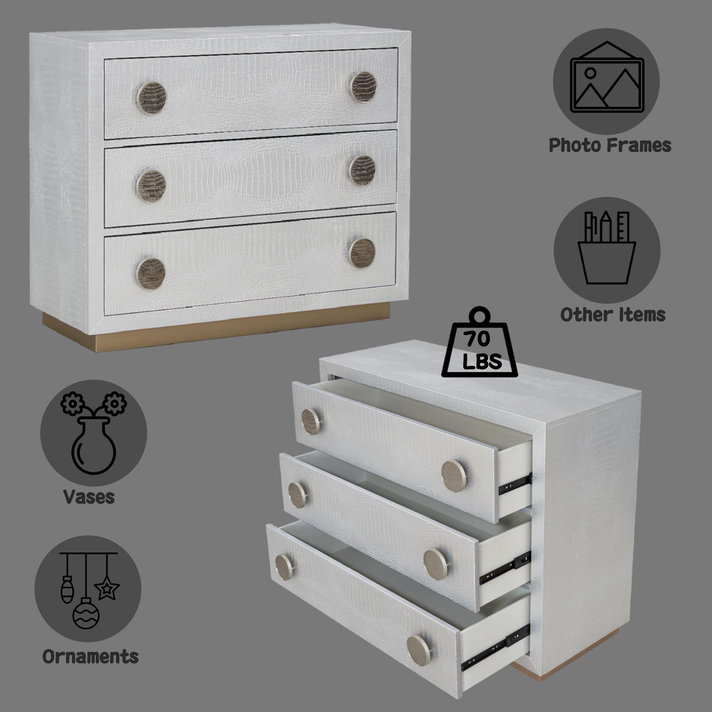 Anpu Faux Leather Cabinet