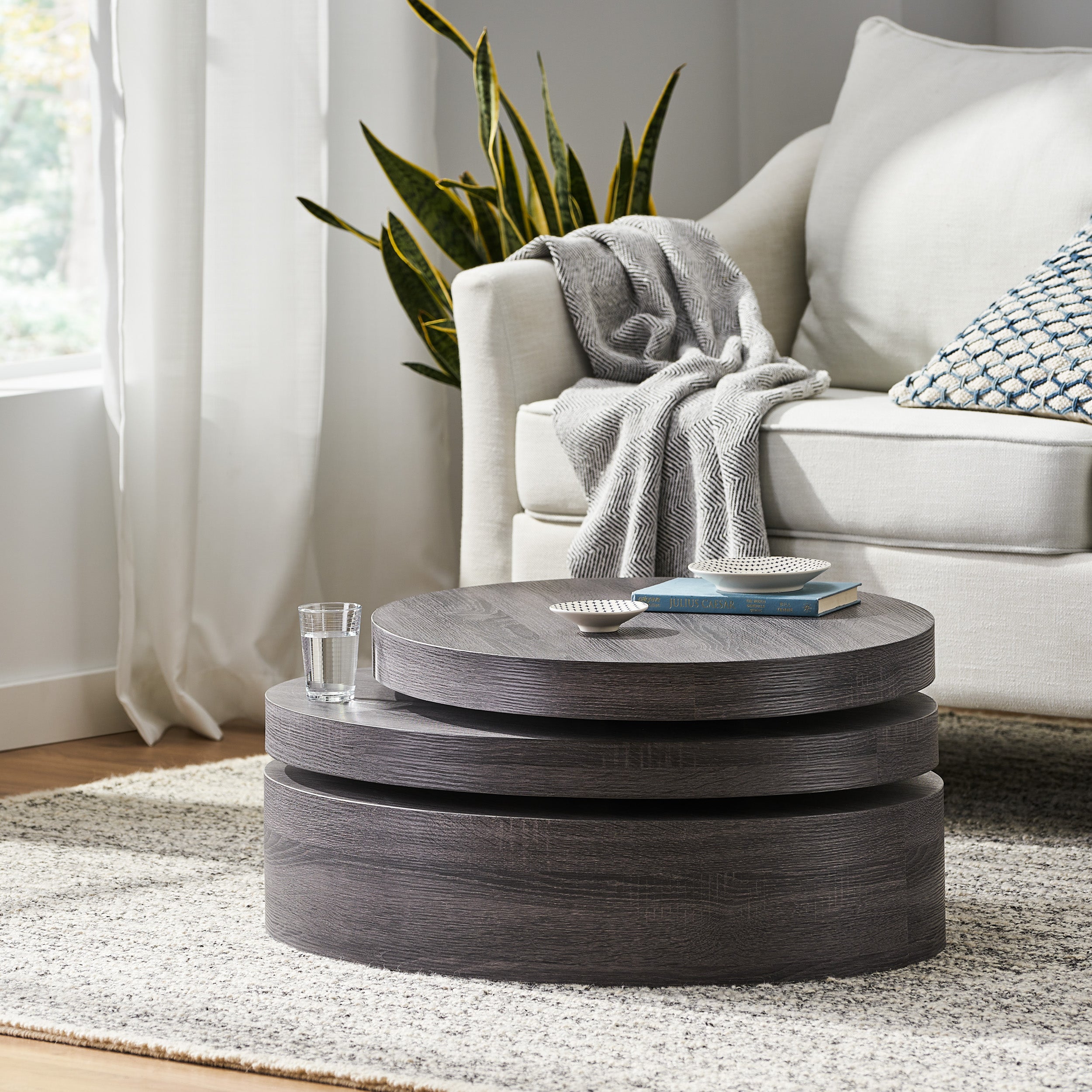Modernesque Rotating Coffee Table - Matte Finish