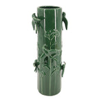 Tall Ceramic Vase - Deep Forest Green