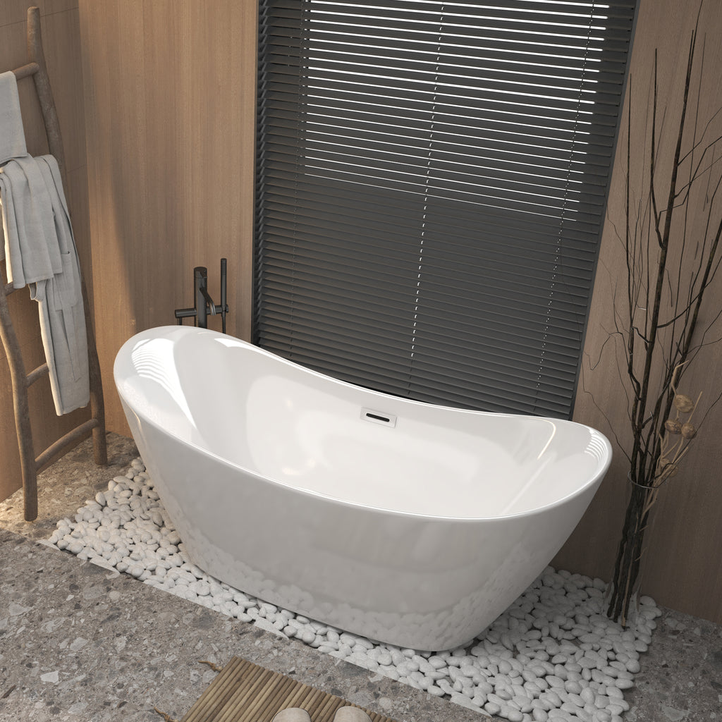 67" Acrylic Freestanding Tub - Gloss
