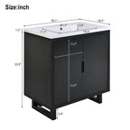 30" Bathroom Vanity Set with Sink, Combo Cabinet, Bathroom Storage Cabinet
