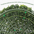18.5In Dark Artificial Topiary Balls Outdoor Faux Boxwood Decorative