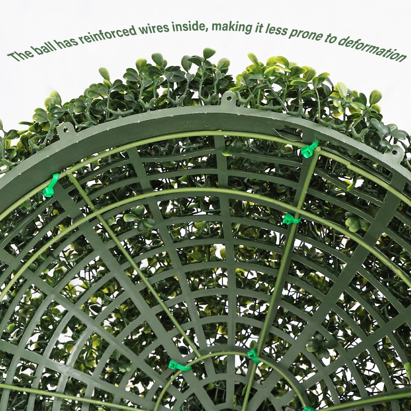 18.5In Dark Artificial Topiary Balls Outdoor Faux Boxwood Decorative