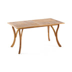 Outdoor Hermosa 7 Piece Wood Dining Set with Cushions