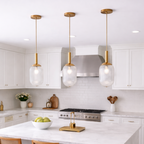Modern Style Pendant Lamp - Bronze and Clear