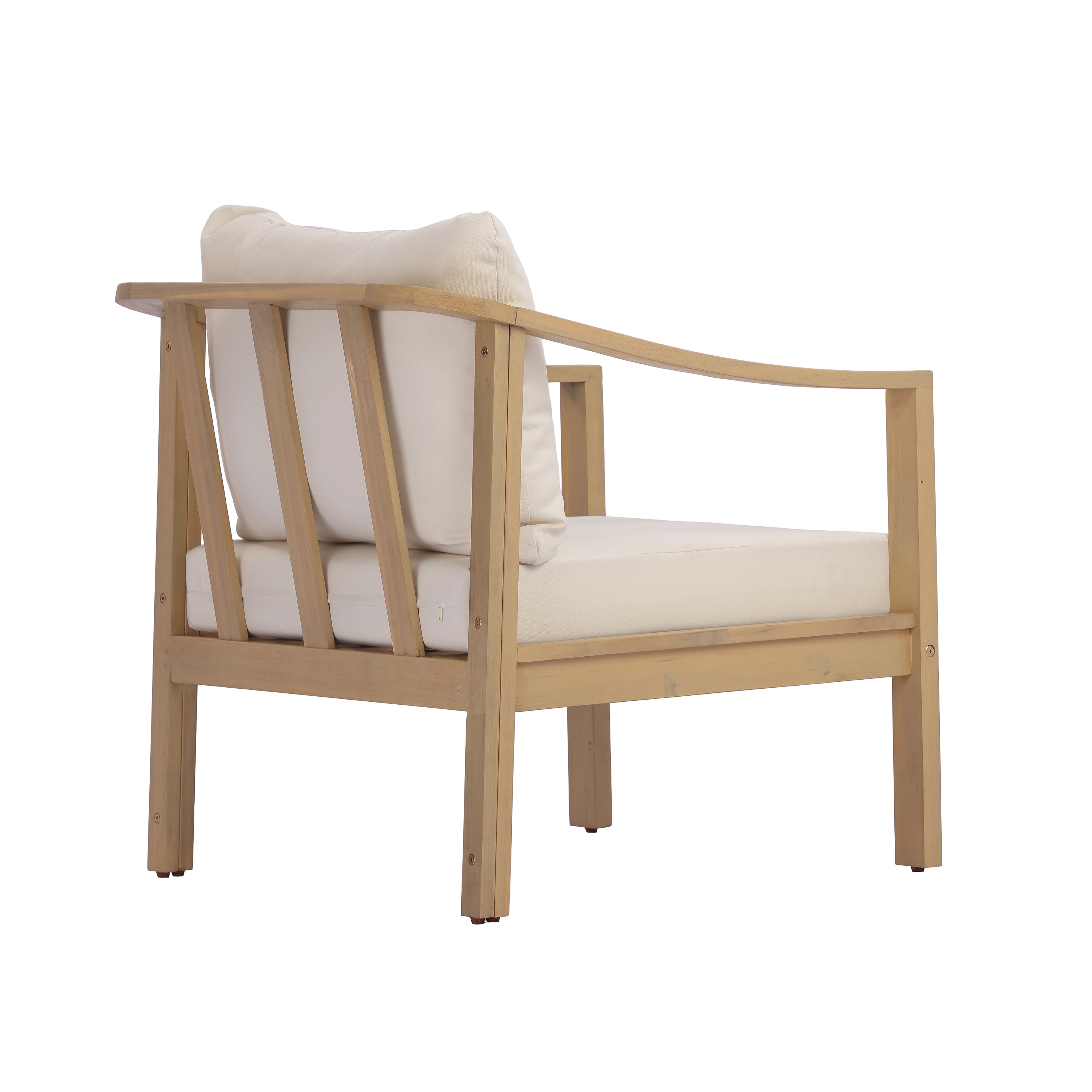 Acacia Wood Patio Furniture Club Chair Set (2)