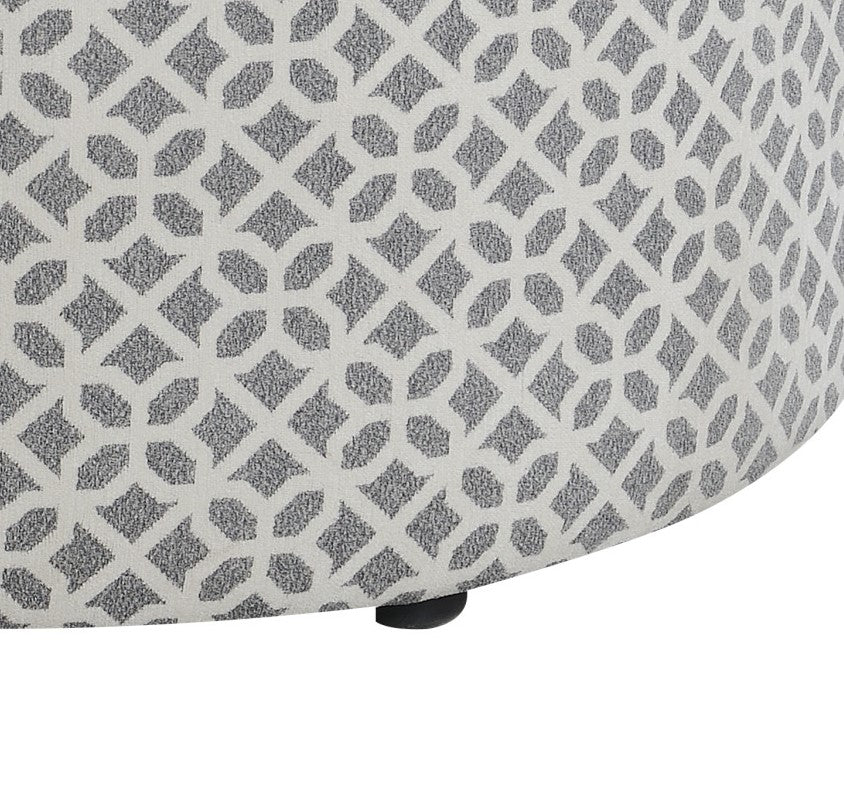 Gray Round Ottoman