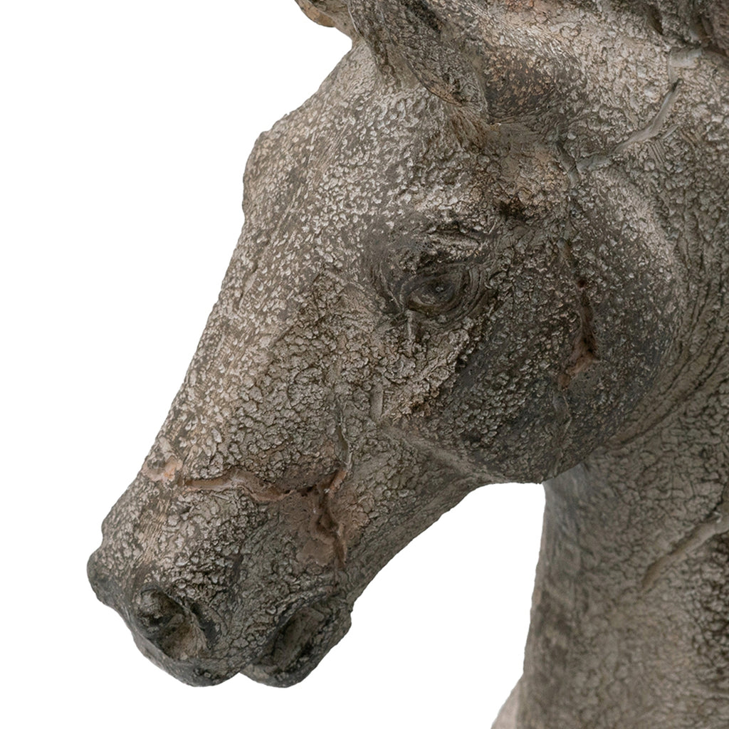 14" Antique Horse Statue On Stand