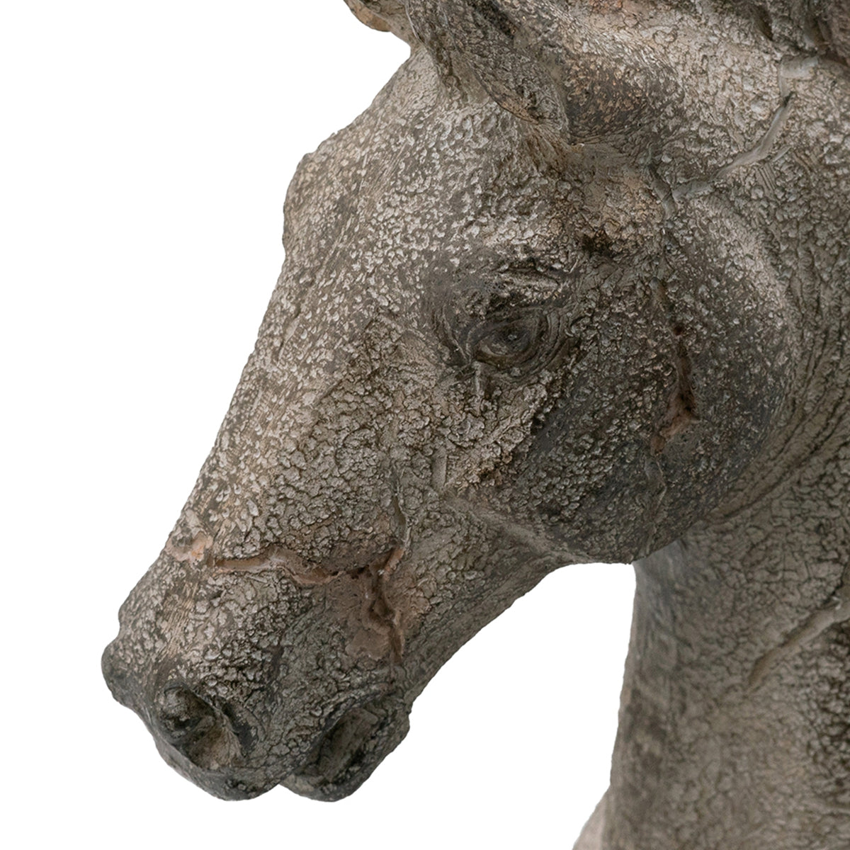 14" Antique Horse Statue On Stand