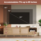Boho TV Stand for 65, 75, 85 Inch TV