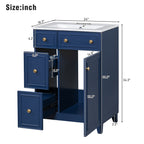 24-Inch Bathroom Vanity Cabinet with Ceramic Sink