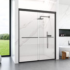 Semi-Frameless Double Sliding Shower Door - 56"-60"W*72"H