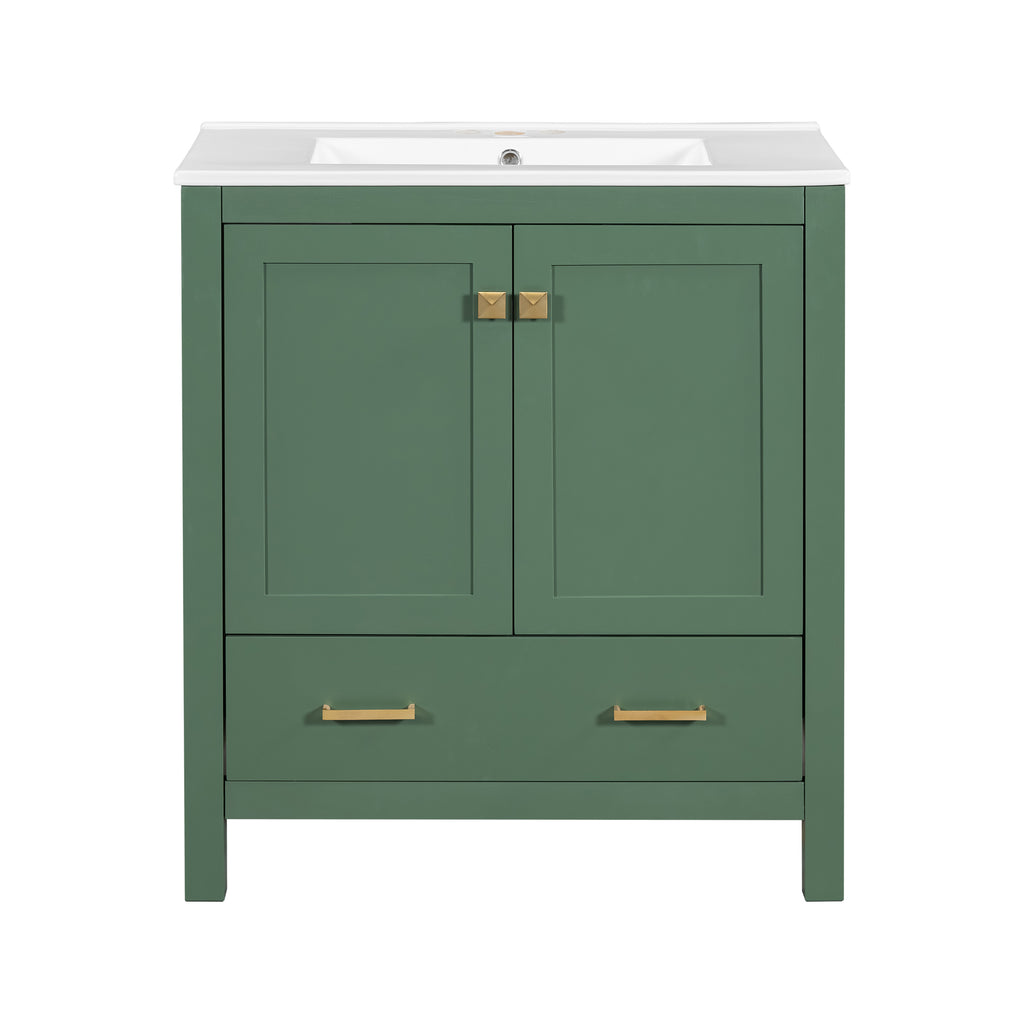 30 Inch Green Bathroom Vanity