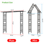Metal Garden Arch with Adjustable Width