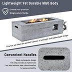 U_STYLE Outdoor Rectangular Propane Fire Pit 40000 BTU