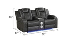 Benz LED & Power Recliner 2 PC Set in Faux Leather