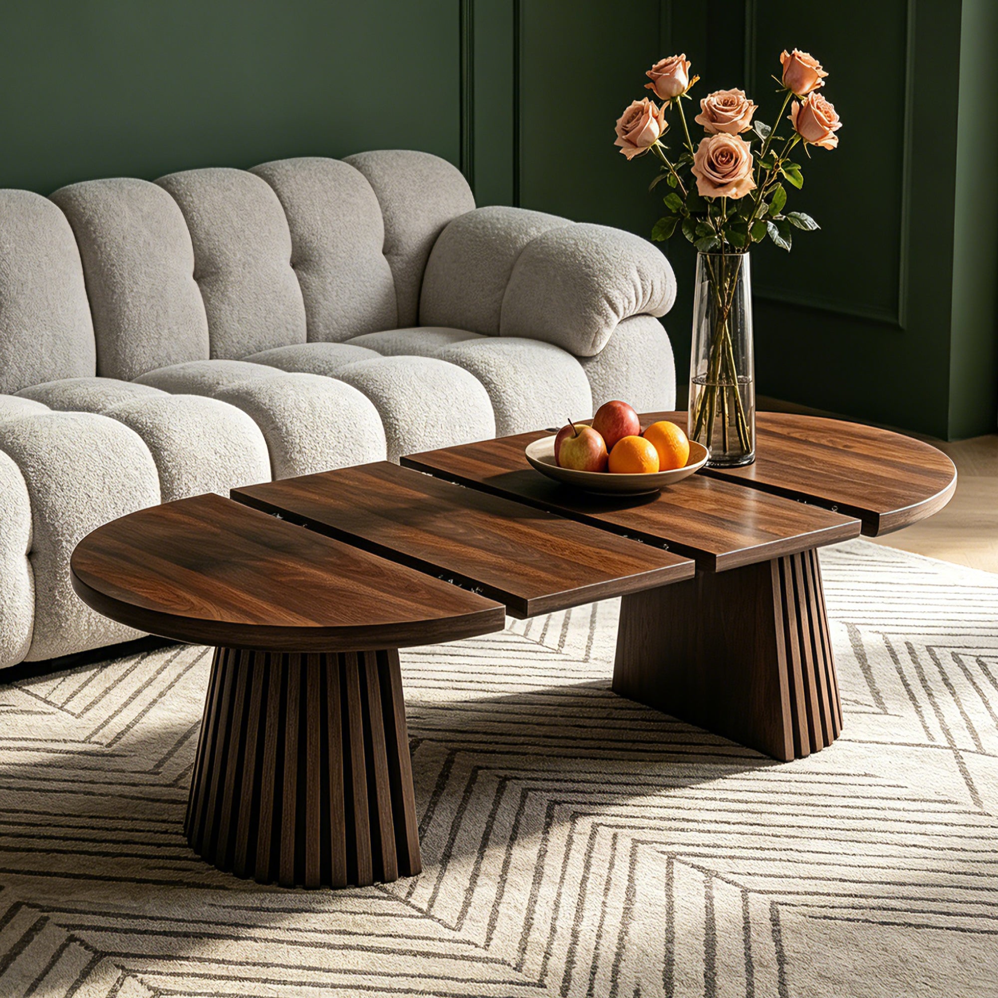 Flexible Round Wooden Coffee Table
