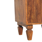Solid Wood Louvre Bedside Unit