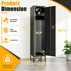 55" Tall Metal Wardrobe Cabinet