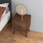 Alexandra Mid-Century Modern Night Stand with 2 Drawers