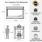 Adam Twin Over Twin Bunk Bed Metal