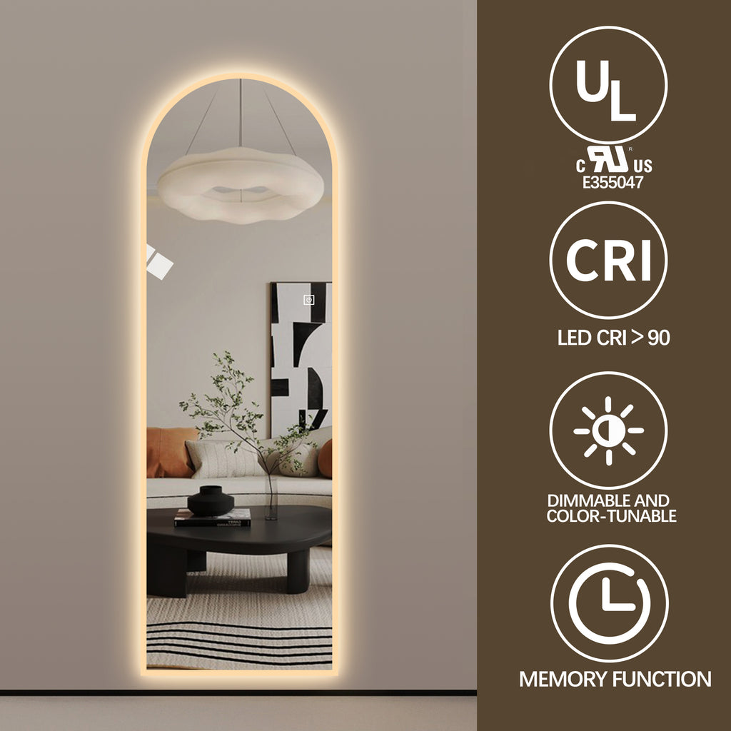 65" x 21" LED Full Length Wall Mirror