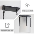 Minimalist 3-Light Linear Chandelier