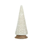 D6.7x18" Glass Christmas Cone Tree Decoration