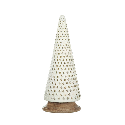 D6.7x18" Glass Christmas Cone Tree Decoration