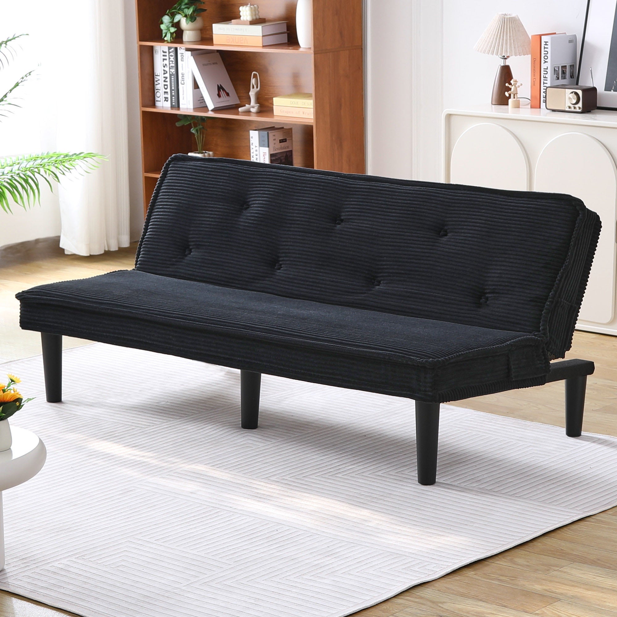 66-Inch Corduroy Sofa Bed