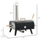 Outsunny Outdoor Pizza Oven with 12" Rotating Stone