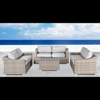 7-Piece Fully Assembled Wicker Patio Sofa Set with Cushions