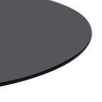 Black Painting Tempered Glass Round Table Top - 35.4 Inch