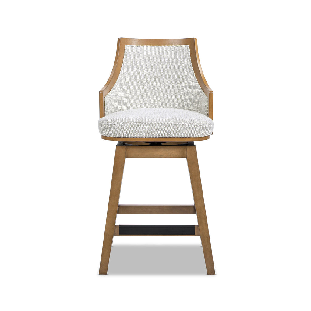 Bahama 26" Cane Rattan High-Back Swivel Counter Stool