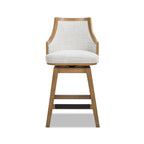 Bahama 26" Cane Rattan High-Back Swivel Counter Stool