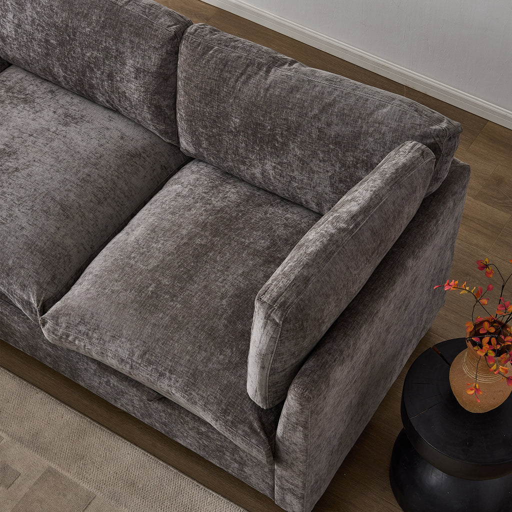 96.5" Sectional Couch with Ottoman