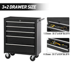 5-Drawer Rolling Tool Chest With Lock & Key