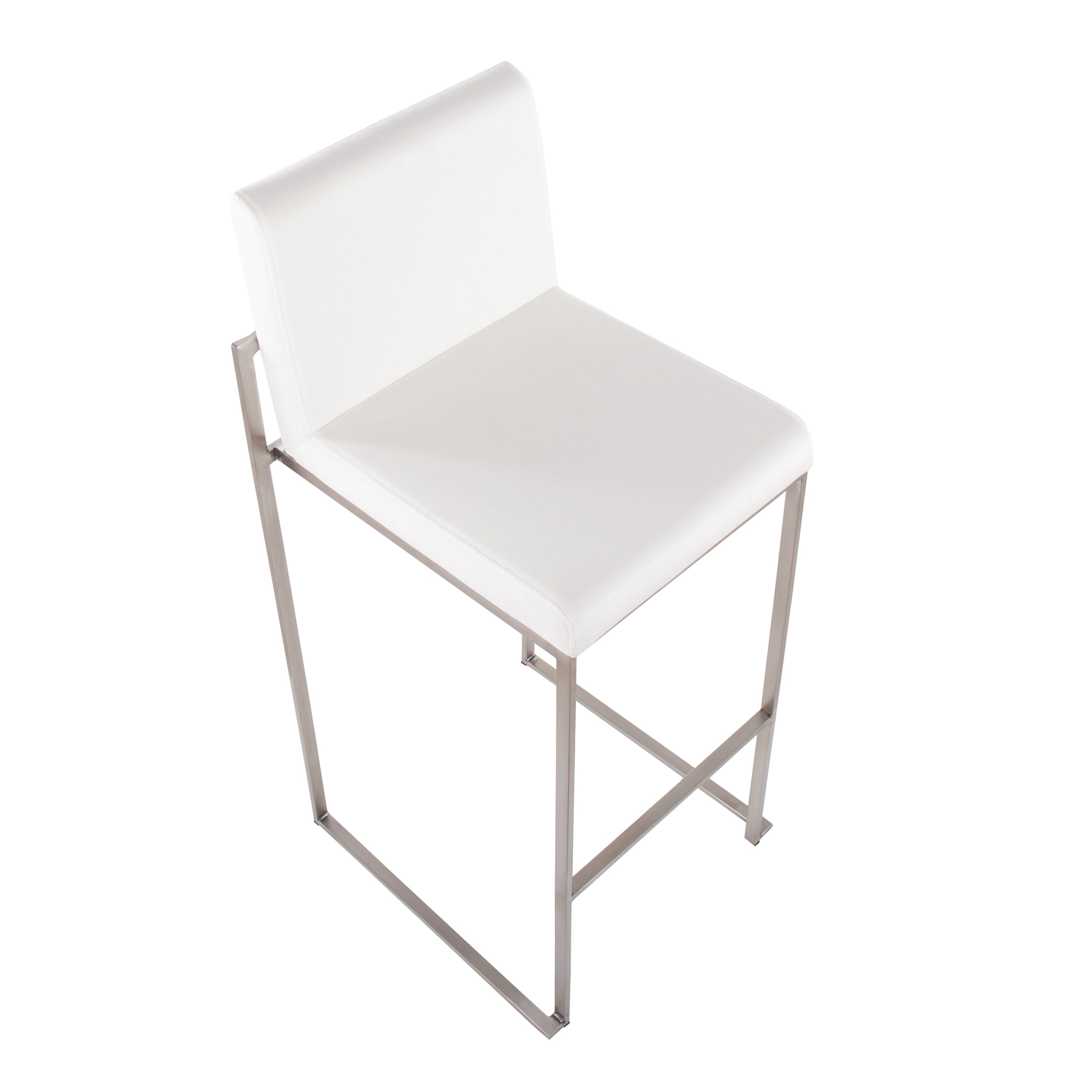 30" Contemporary High Back Barstool Set of Three