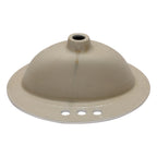 20"x18" White Ceramic Oval Drop In Bathroom Sink
