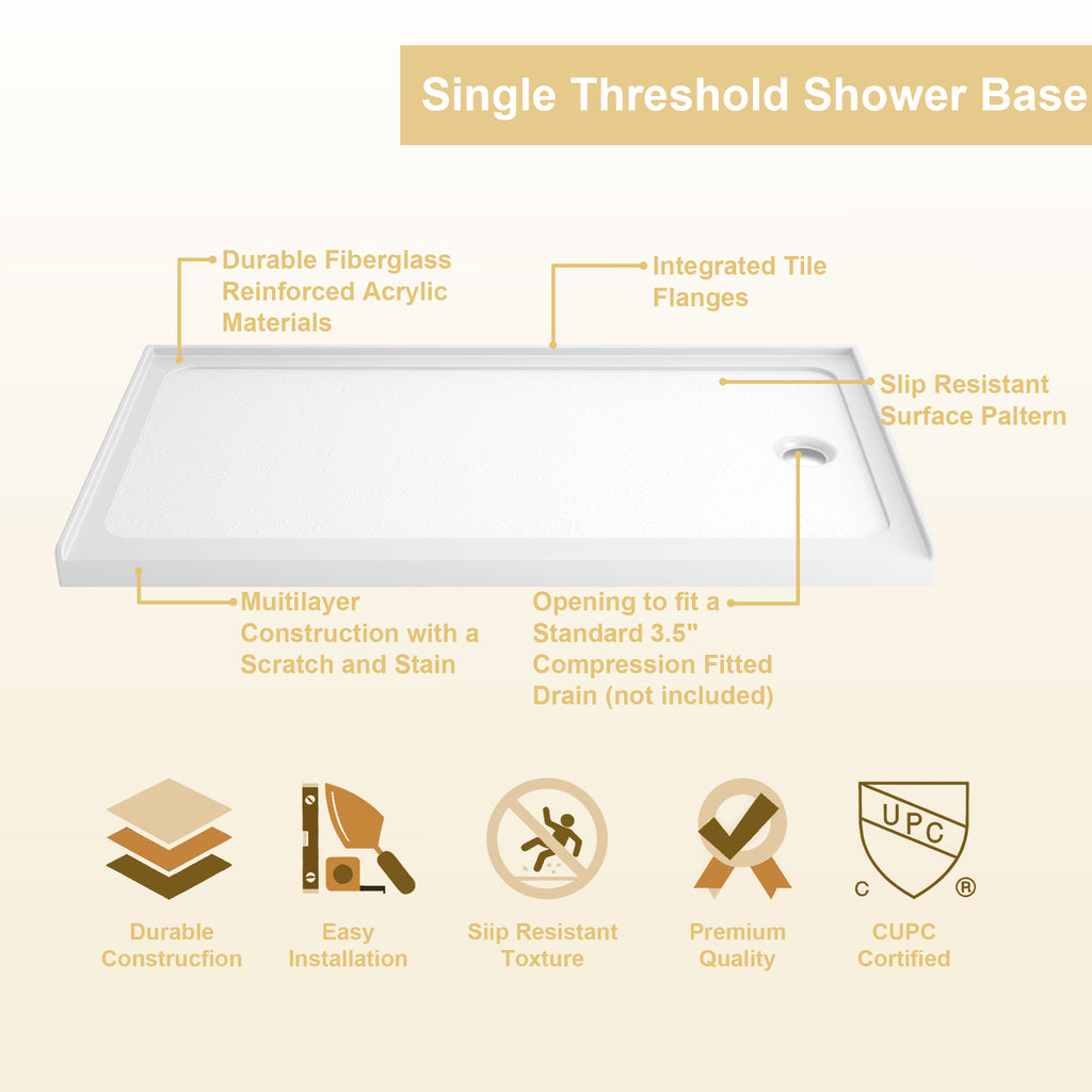 32" x 60" Shower Base Shower Pan