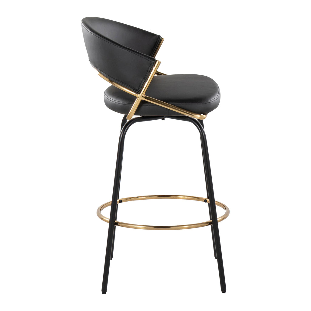 Jie 26" Fixed-Height Contemporary Counter Stool with Swivel