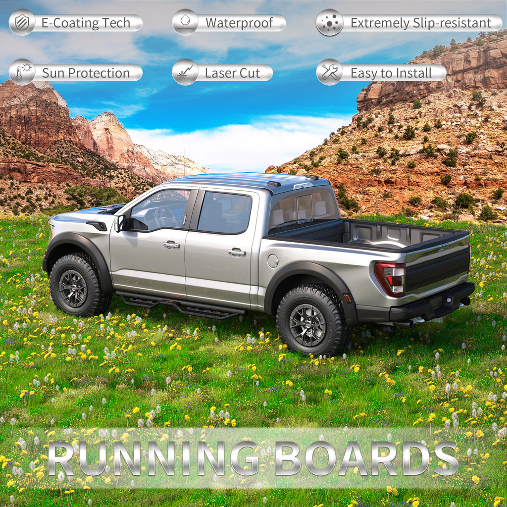 Running Boards for 2015-2026 Ford F150 & Super Duty Crew Cab
