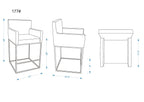 Ambassador Metal Upholstered Counter Stool
