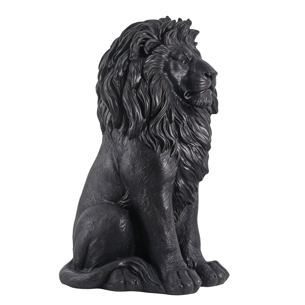 Elegant Sitting Lion Statue