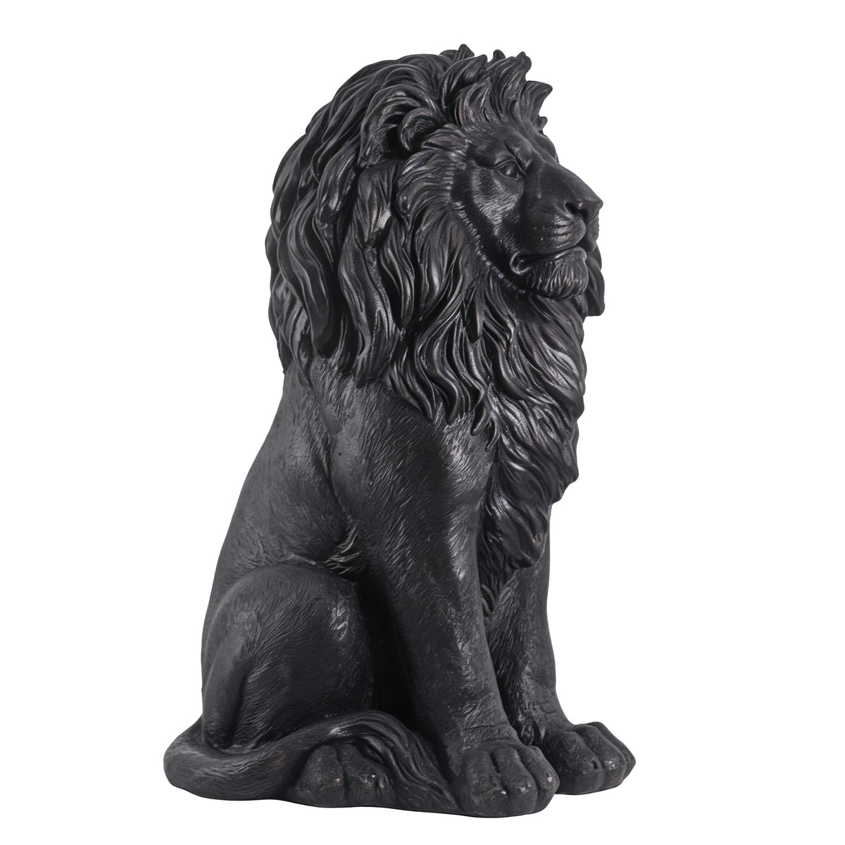 Elegant Sitting Lion Statue